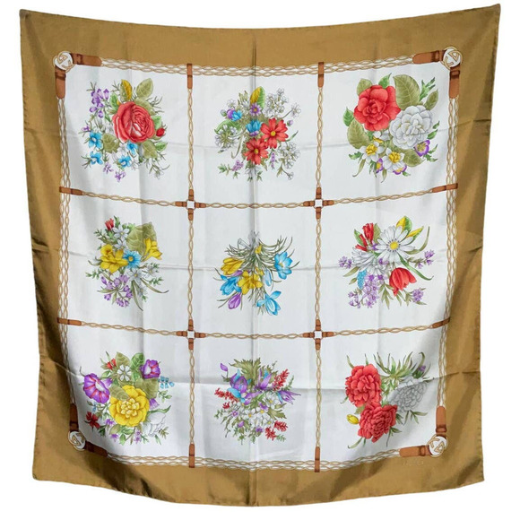 Gucci 100% Silk Floral Print Scarf - Picture 1 of 16